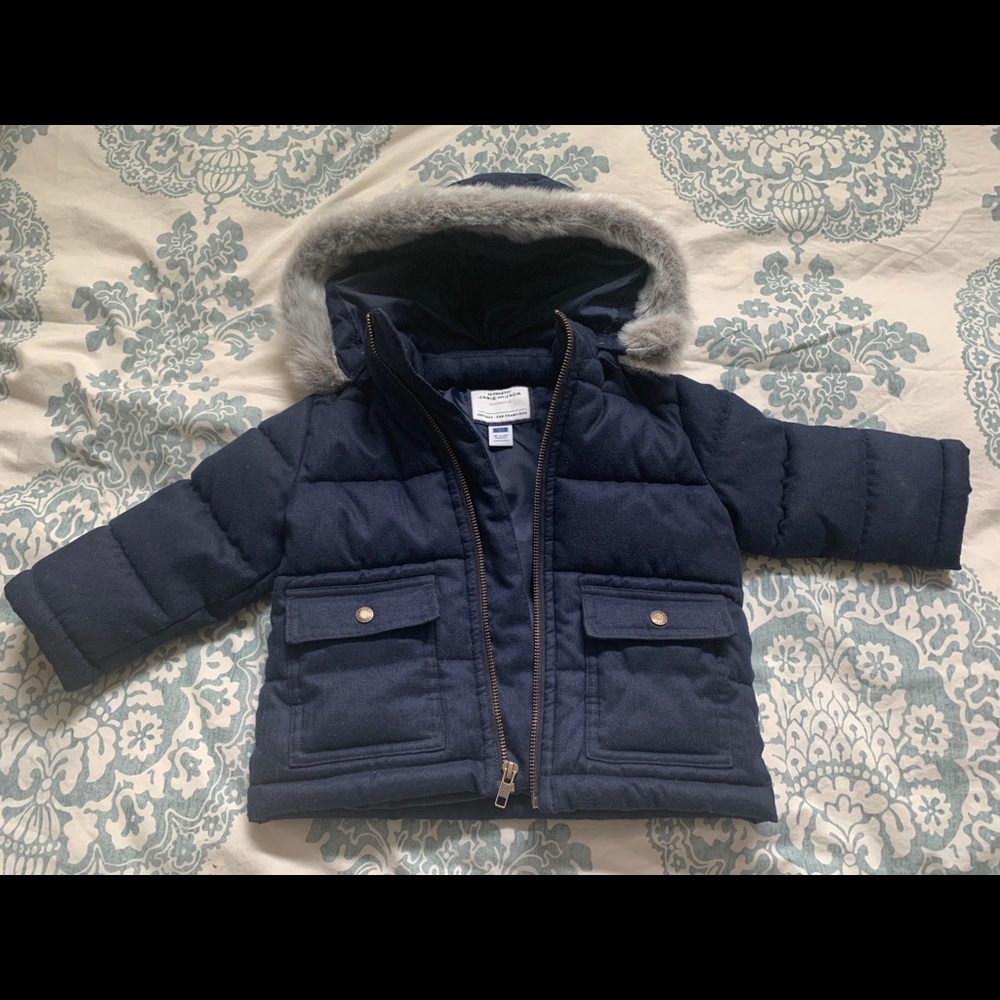 Janie and Jack navy coat 18-24 months